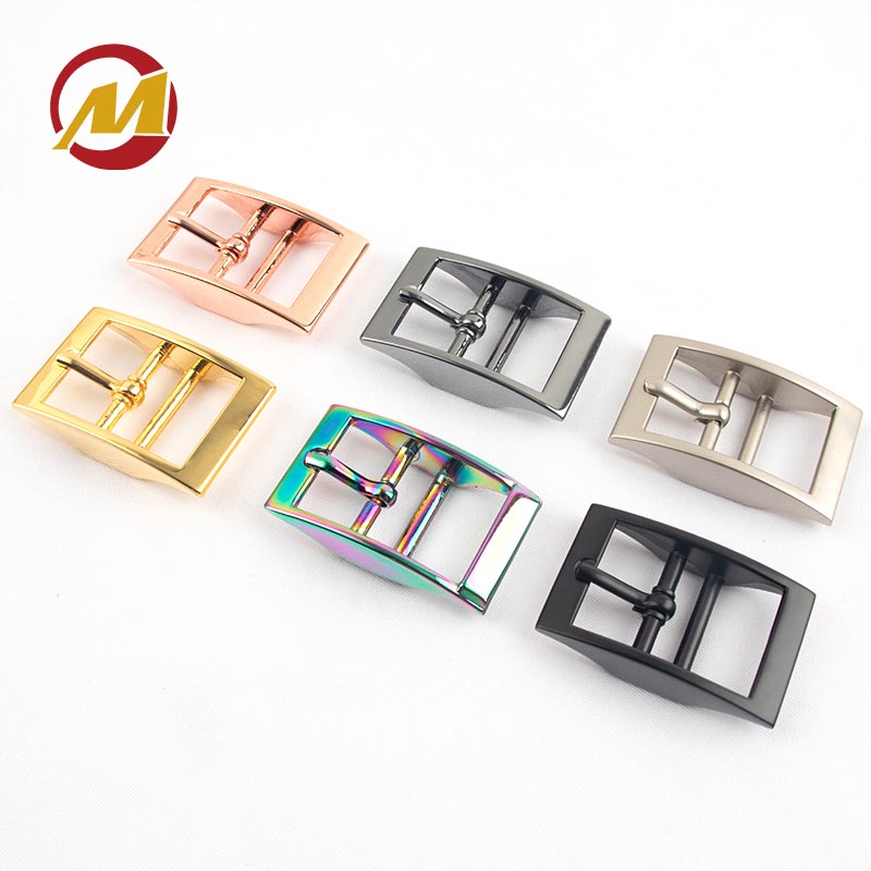 Manufacture Shiny Silver Color Adjustable Zinc Alloy Metal Belt Buckle Collars Hardware Double Bar Buckle For Bags