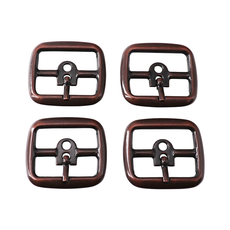 Red Bronze brass Oval Metal Small Pin Buckle for Children Women Shoes Doll Belt Garment Sew On DIY Accessory