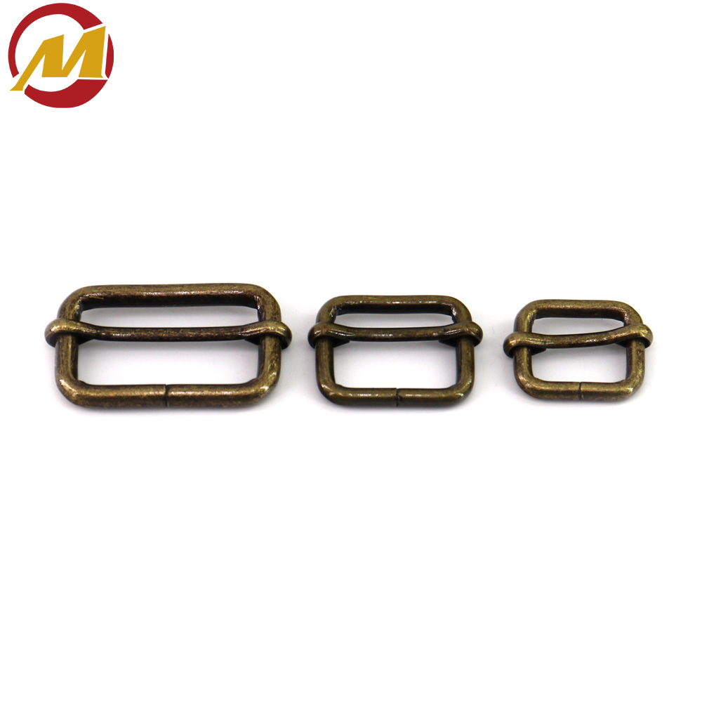 20-50mm Metal Slides Tri-glides Wire-formed Roller Pin Buckles Strap Slider Adjuster for Bags Garment Leather Accessories