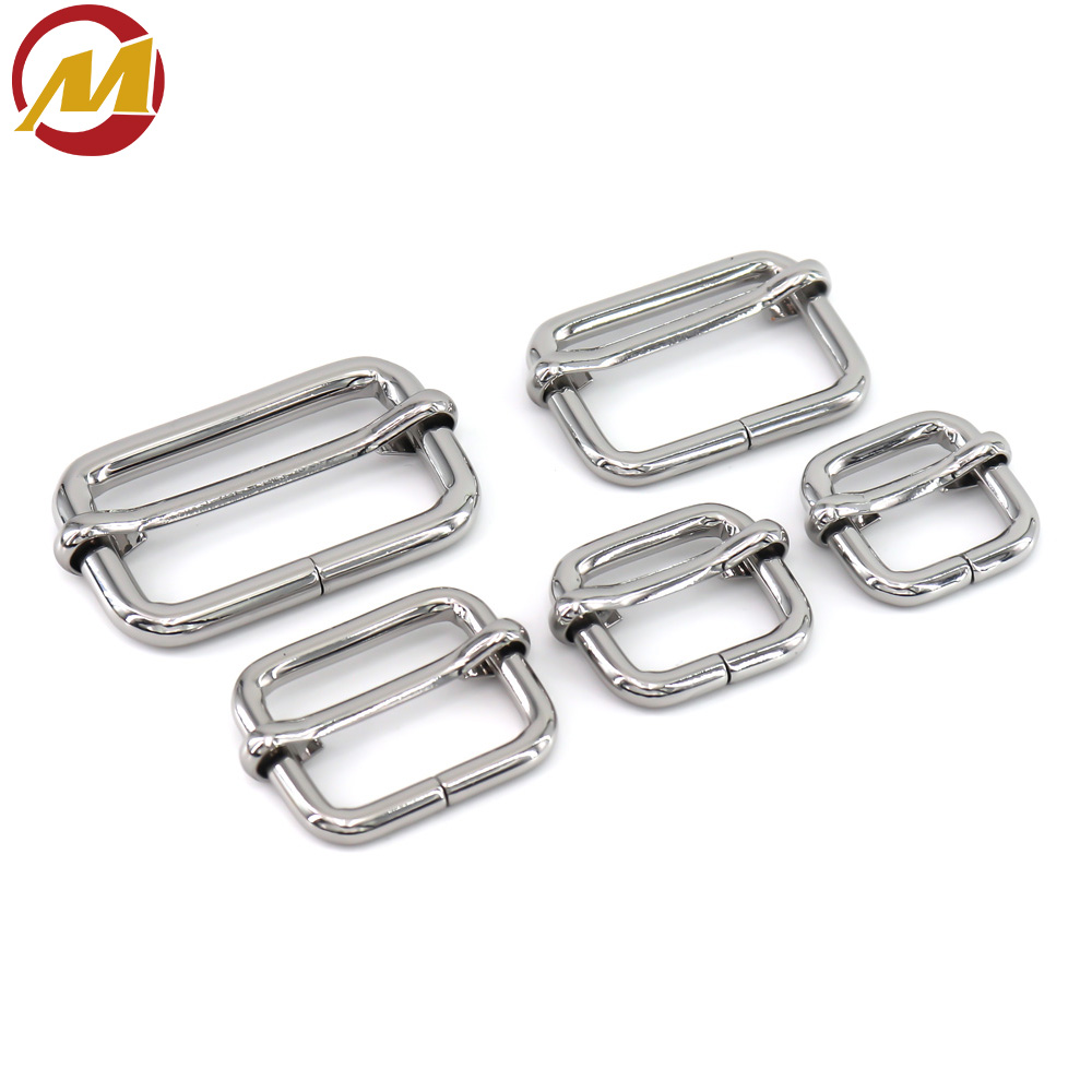 Metal Slides Square Ring Buckles Strap Adjuster For Belt Ribbon Strap Bag Hardware Sewing Cat Dog Collar DIY Accessories