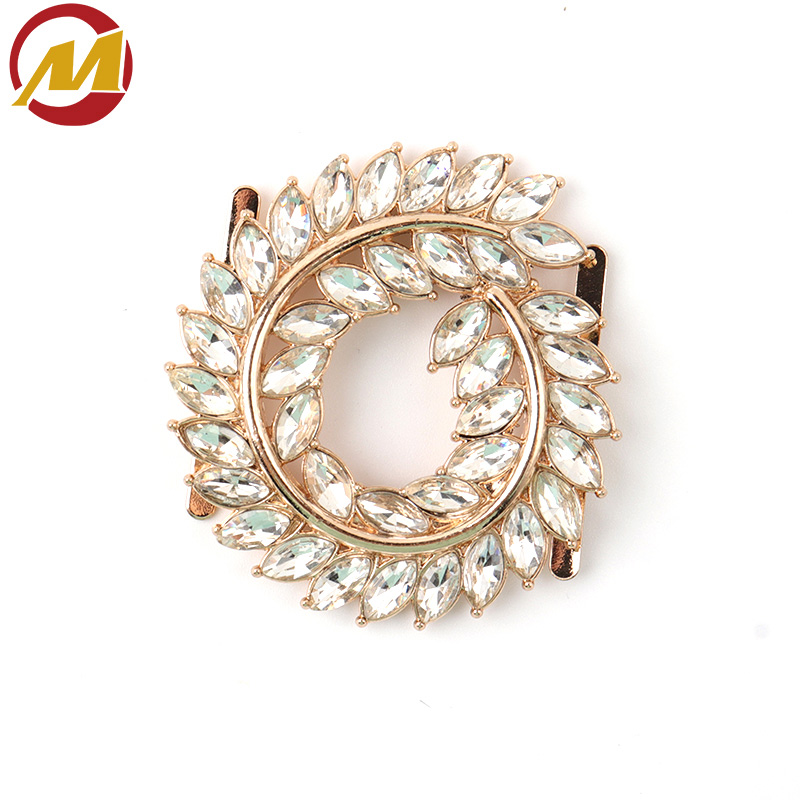 High Quality Temperament Creative Olive Leaf Zircon Brooch Jewelry Female Star Leaf Brooch