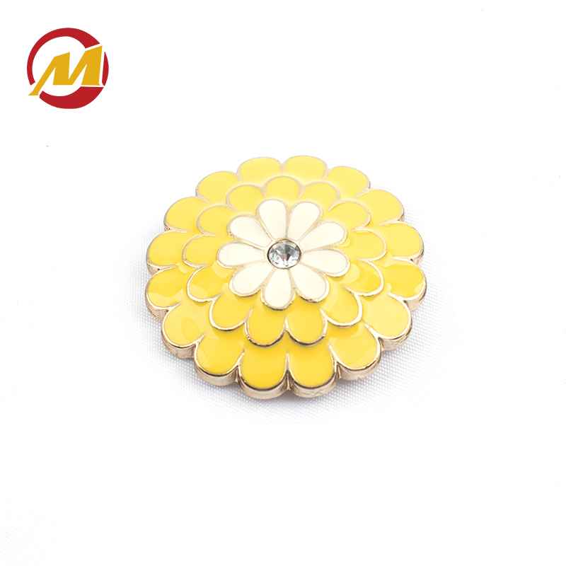 Yellow Flower Printing Shoe Round shoe ornament